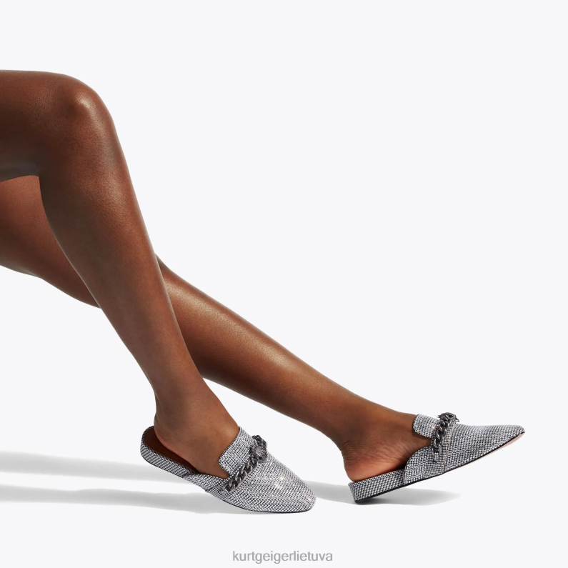 Kurt Geiger moterys Londono chelsea mulas T2T28362 sidabras | avalynė