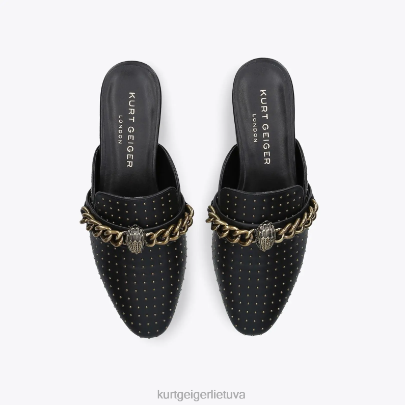 Kurt Geiger moterys Londono chelsea mulas T2T28363 juodas | avalynė