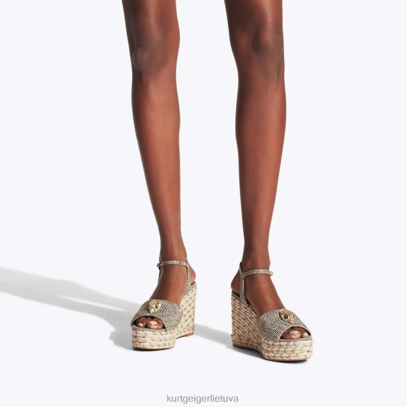 Kurt Geiger moterys Londono Kensingtono 105 espadrilė T2T28435 smėlio spalvos | avalynė