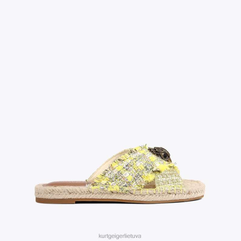 Kurt Geiger moterys Londono Kensingtono espadrilė T2T28445 geltona | avalynė