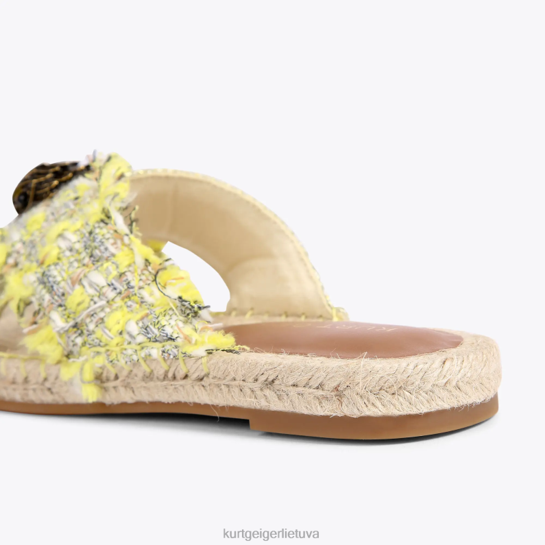 Kurt Geiger moterys Londono Kensingtono espadrilė T2T28445 geltona | avalynė