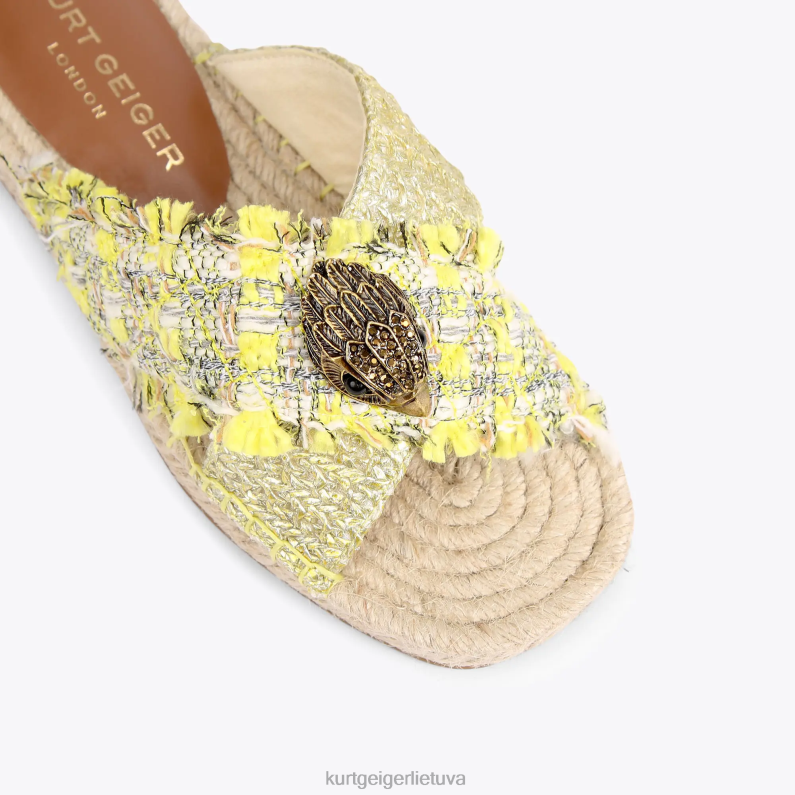 Kurt Geiger moterys Londono Kensingtono espadrilė T2T28445 geltona | avalynė