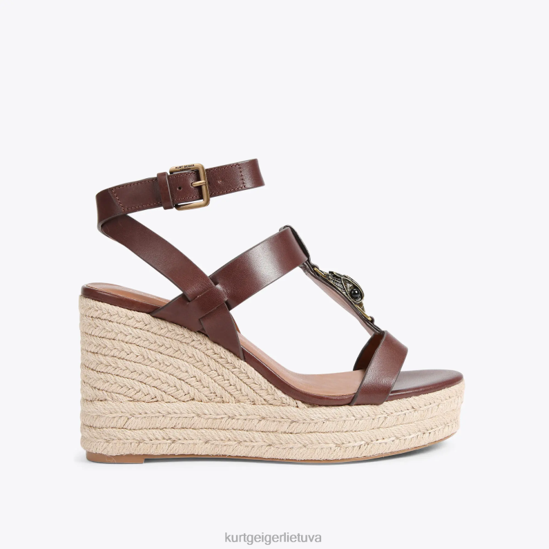 Kurt Geiger moterys Londono hemptono baras espadrilė T2T28426 rudas | avalynė