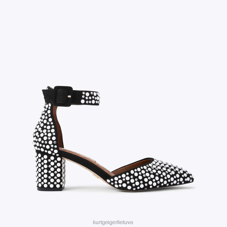Kurt Geiger moterys Londonas Burlingtonas T2T28423 juoda balta | avalynė