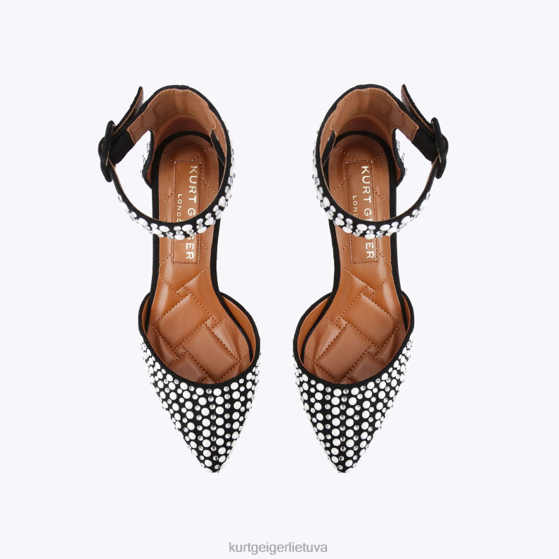 Kurt Geiger moterys Londonas Burlingtonas T2T28423 juoda balta | avalynė