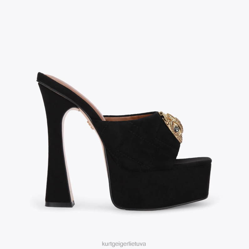 Kurt Geiger moterys Londono Kensingtono platformos mulas T2T28674 juodas | avalynė