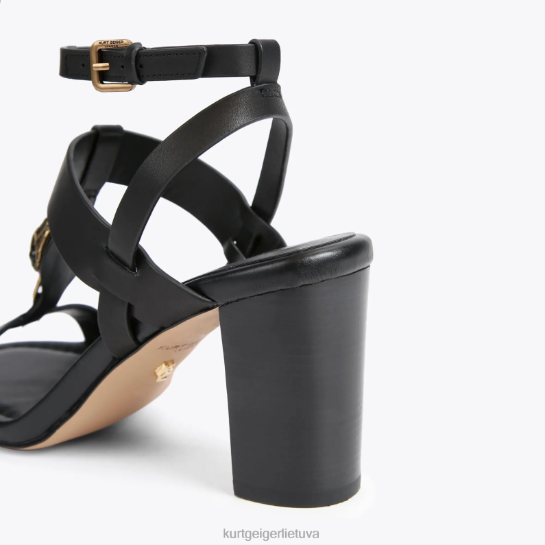 Kurt Geiger moterys Londono hemptono t-baro blokas T2T28338 juodas | avalynė