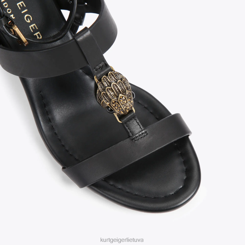Kurt Geiger moterys Londono hemptono t-baro blokas T2T28338 juodas | avalynė