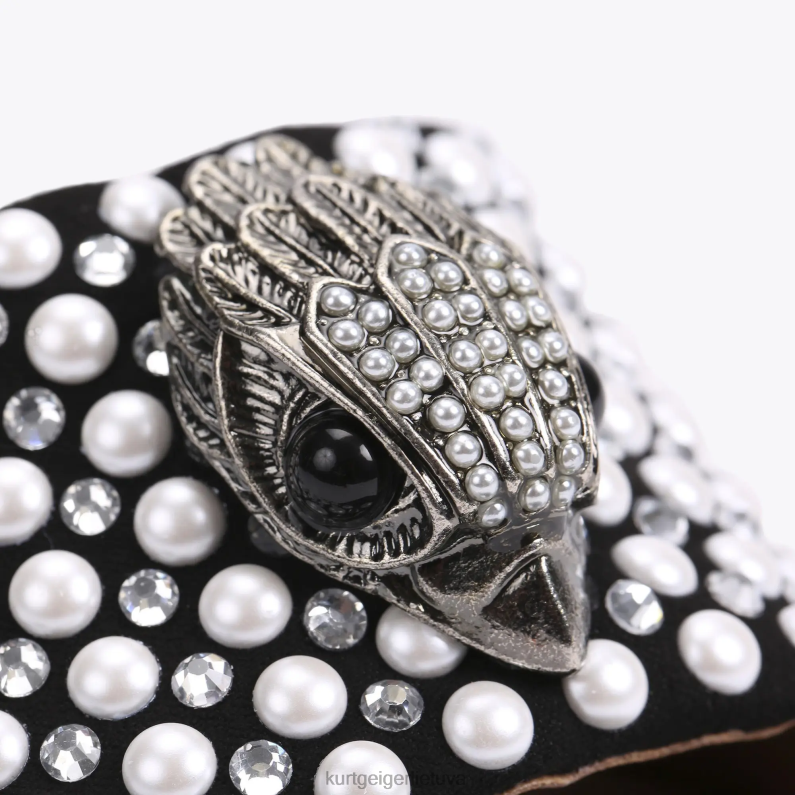 Kurt Geiger moterys Londono kensingtono sandalai T2T28420 juoda balta | avalynė