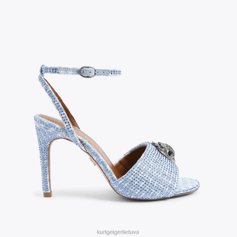 Kurt Geiger moterys Londono kensingtono sandalai T2T28670 vidurio mėlyna | avalynė