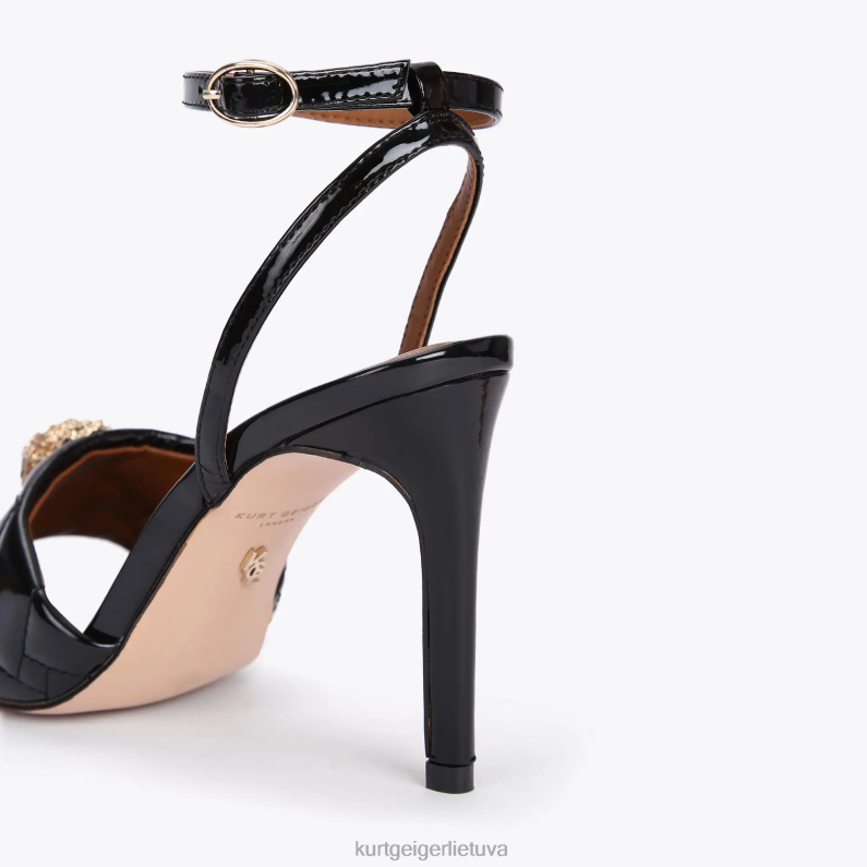 Kurt Geiger moterys Londono kensingtono sandalai T2T28671 juodas | avalynė
