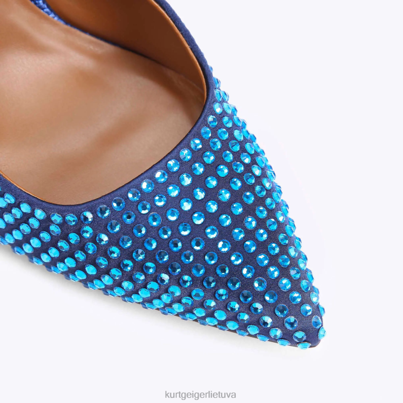 Kurt Geiger moterys Londono kunigaikščio kristalas T2T28417 mėlyna tamsi | avalynė