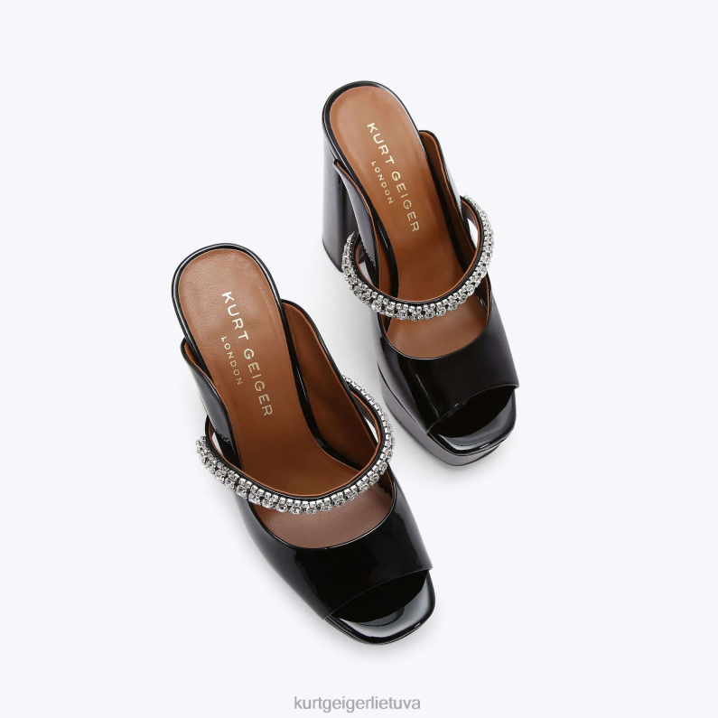 Kurt Geiger moterys Londono kunigaikščio platforma žvilgtelėti pirštu T2T28340 juodas | avalynė