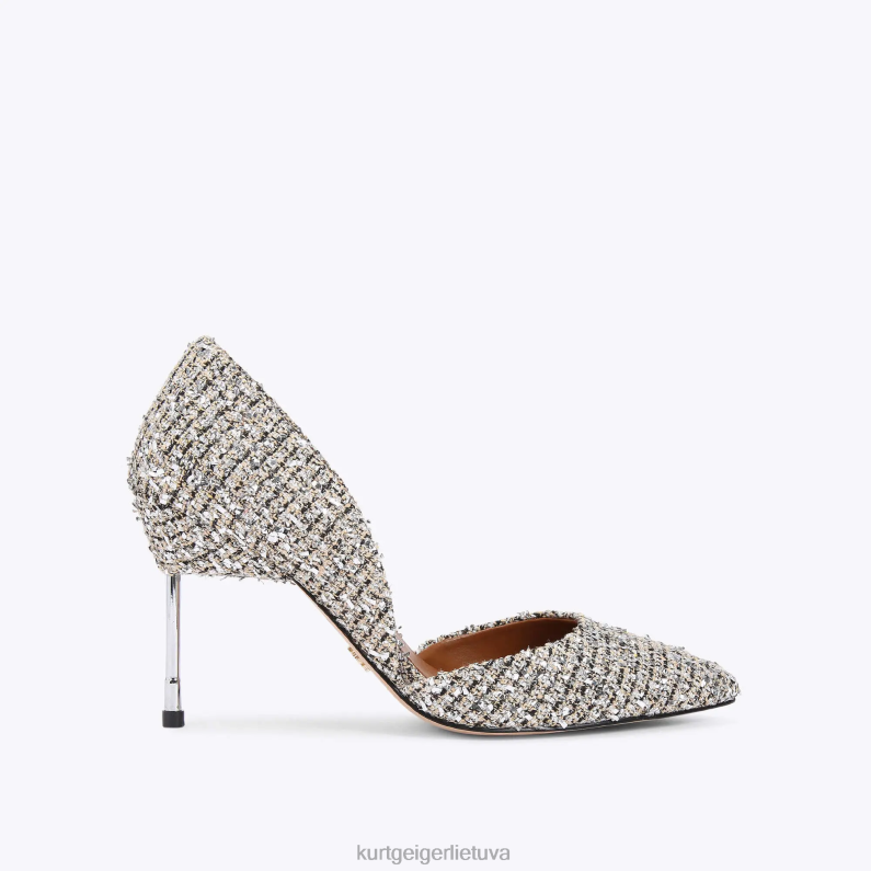 Kurt Geiger moterys Londono obligacija 90 T2T28421 sidabro derinys | avalynė