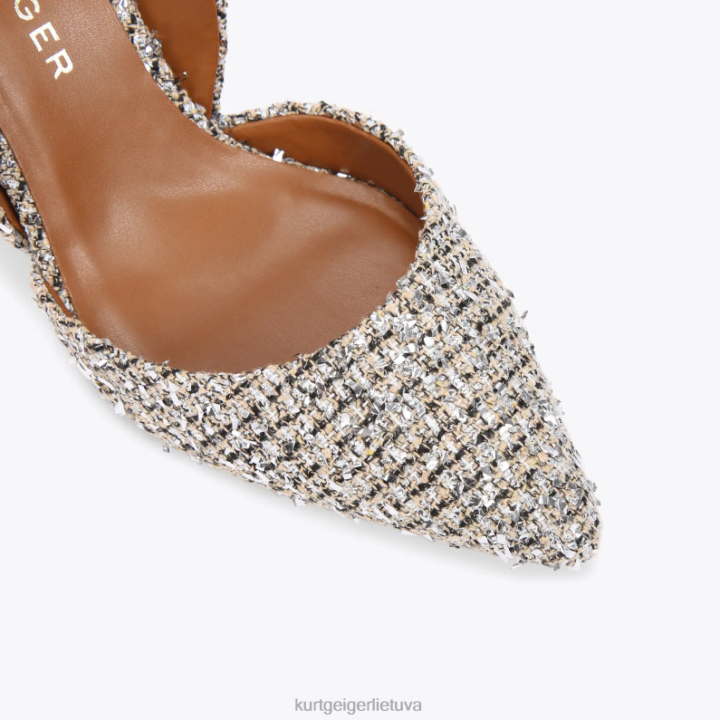 Kurt Geiger moterys Londono obligacija 90 T2T28421 sidabro derinys | avalynė