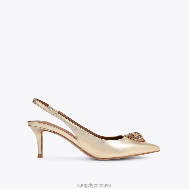 Kurt Geiger moterys london belgravia sling back T2T28332 auksas | avalynė