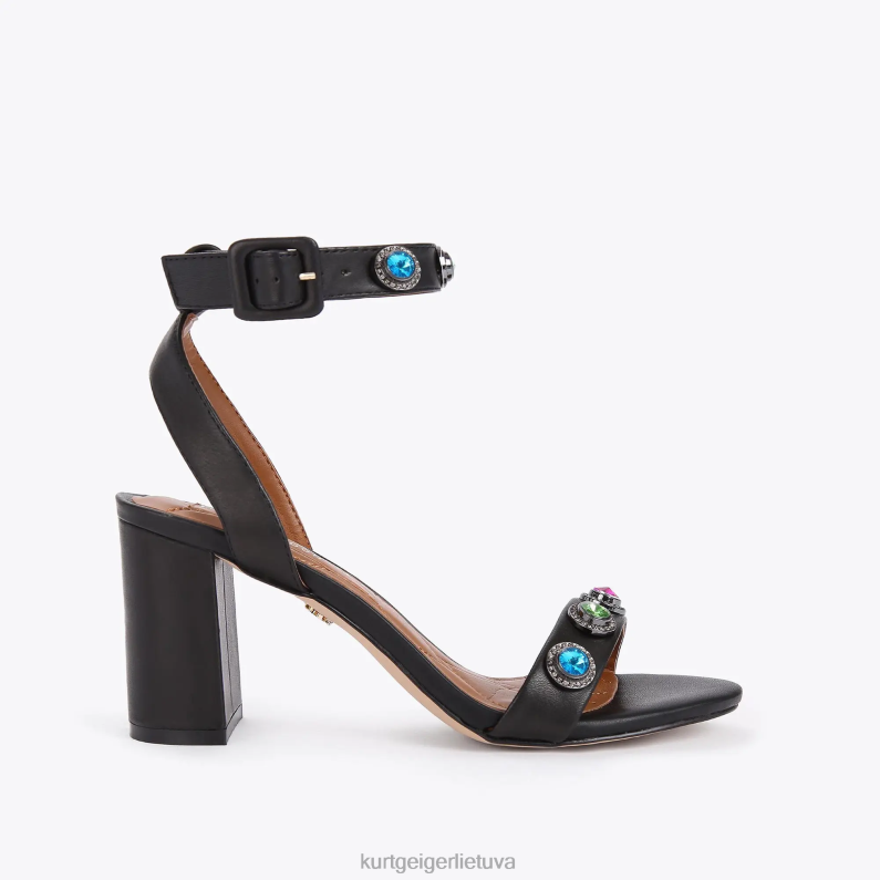Kurt Geiger moterys londono octavia blokiniai sandalai T2T28381 juodas derinys | avalynė