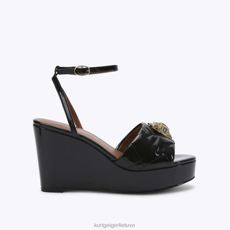 Kurt Geiger moterys Londono Kensingtono pleištas T2T28346 juodas | avalynė