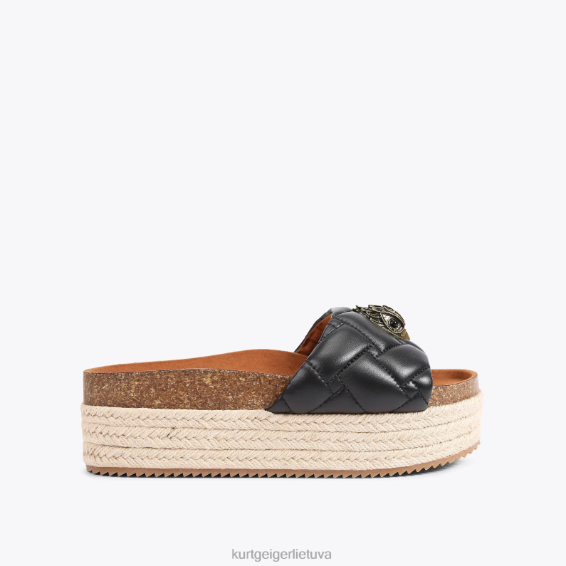 Kurt Geiger moterys Londono Kensingtono plokščioji forma T2T28439 juodas | avalynė