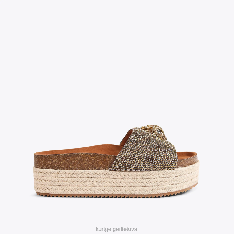 Kurt Geiger moterys Londono Kensingtono plokščioji forma T2T28440 smėlio spalvos | avalynė