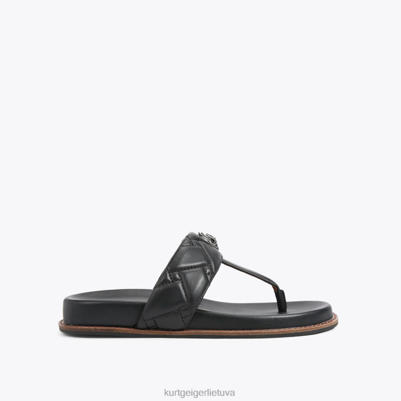 Kurt Geiger moterys Londono Kensingtono t-baras stambus T2T28431 juodas | avalynė