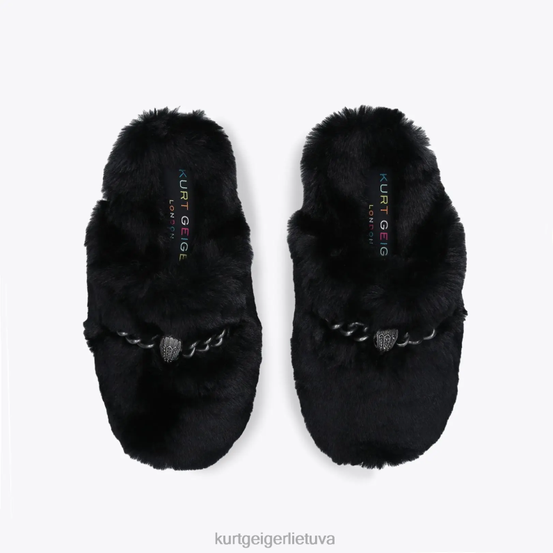 Kurt Geiger moterys Londono chelsea šlepetės T2T28358 juodas | avalynė