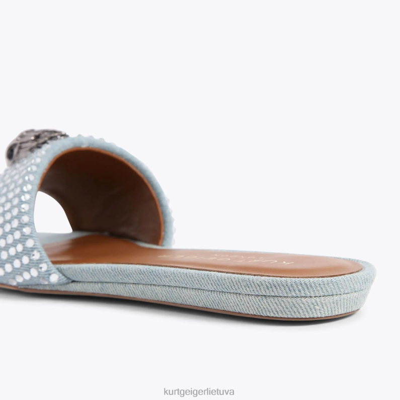 Kurt Geiger moterys london Kensington plokščios basutės T2T28349 mėlyna kita | avalynė