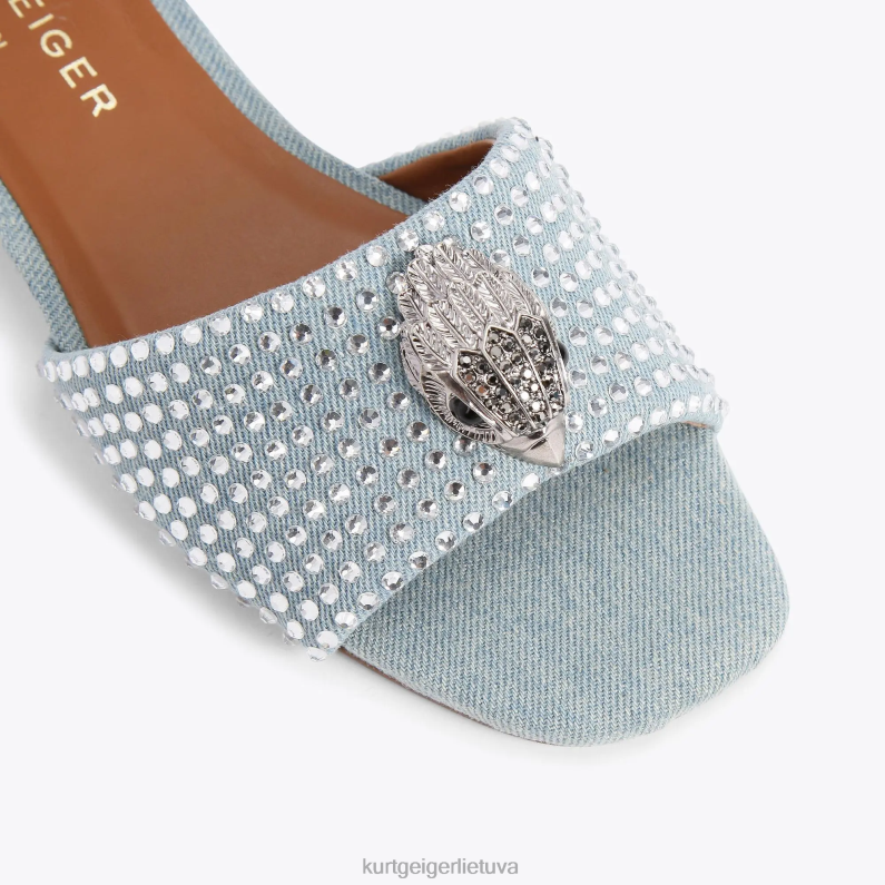 Kurt Geiger moterys london Kensington plokščios basutės T2T28349 mėlyna kita | avalynė