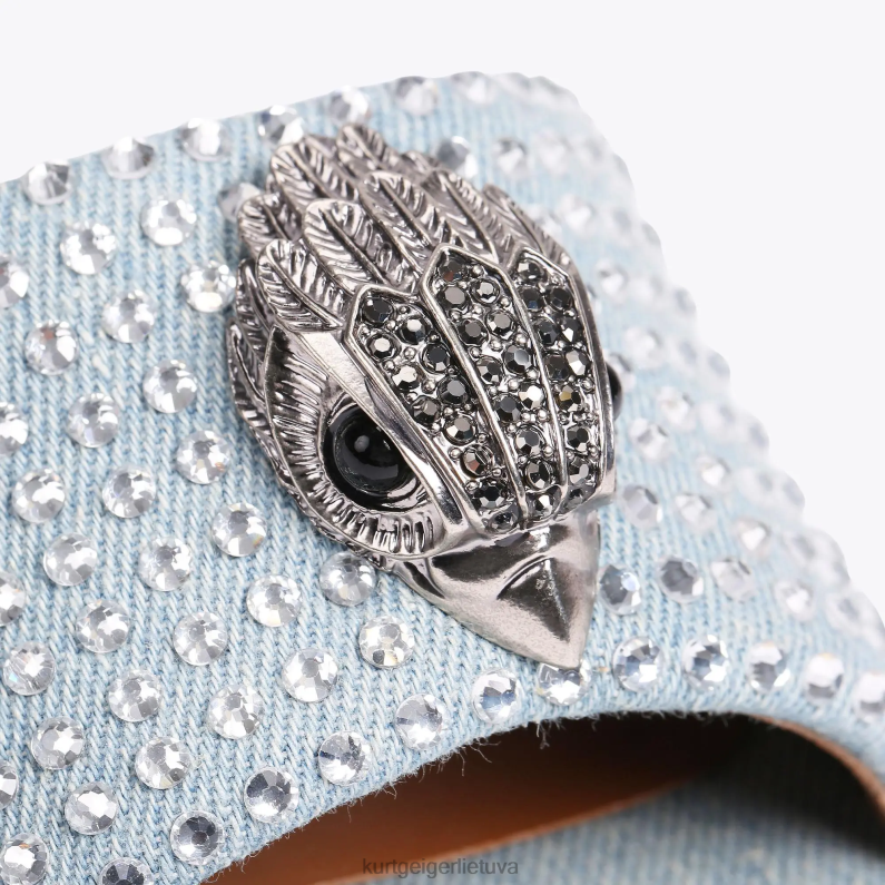 Kurt Geiger moterys london Kensington plokščios basutės T2T28349 mėlyna kita | avalynė