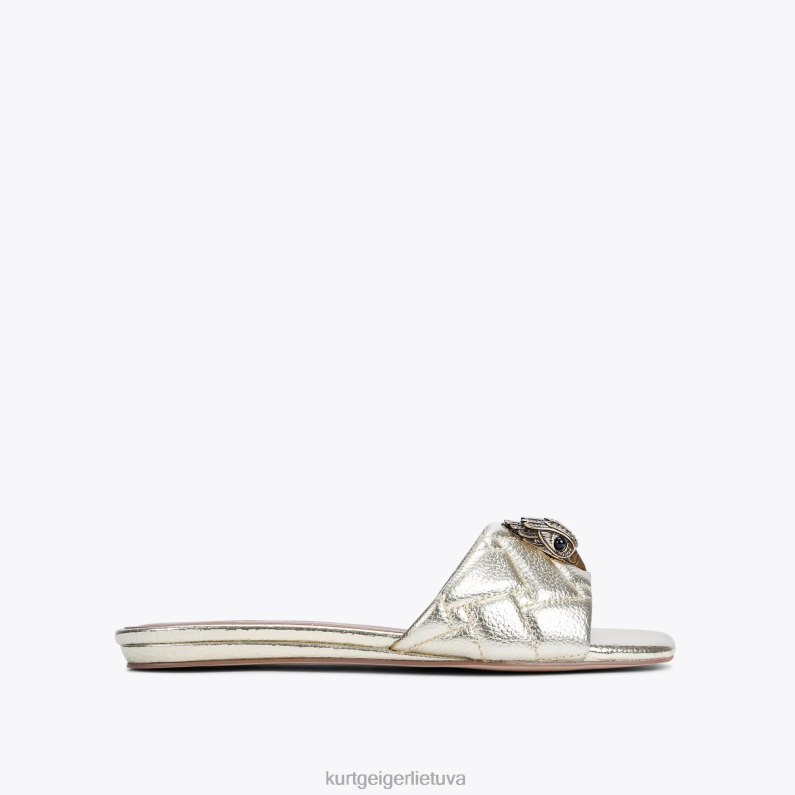 Kurt Geiger moterys london Kensington plokščios basutės T2T28350 auksas | avalynė
