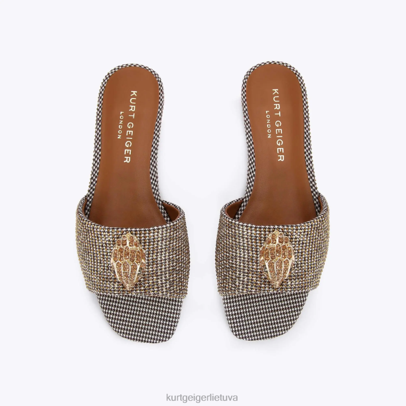 Kurt Geiger moterys london Kensington plokščios basutės T2T28351 smėlio spalvos | avalynė