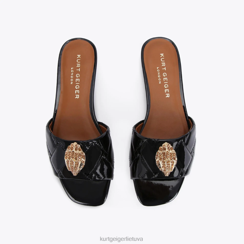 Kurt Geiger moterys london Kensington plokščios basutės T2T28352 juodas | avalynė