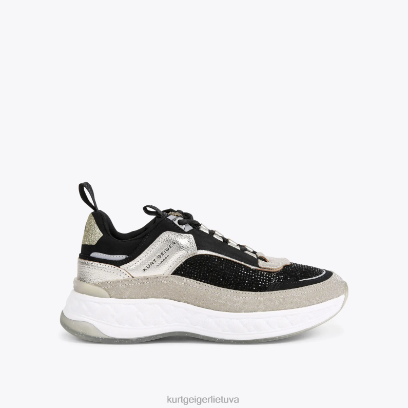 Kurt Geiger moterys london kensington sportbačiai T2T28296 juoda pilka | avalynė