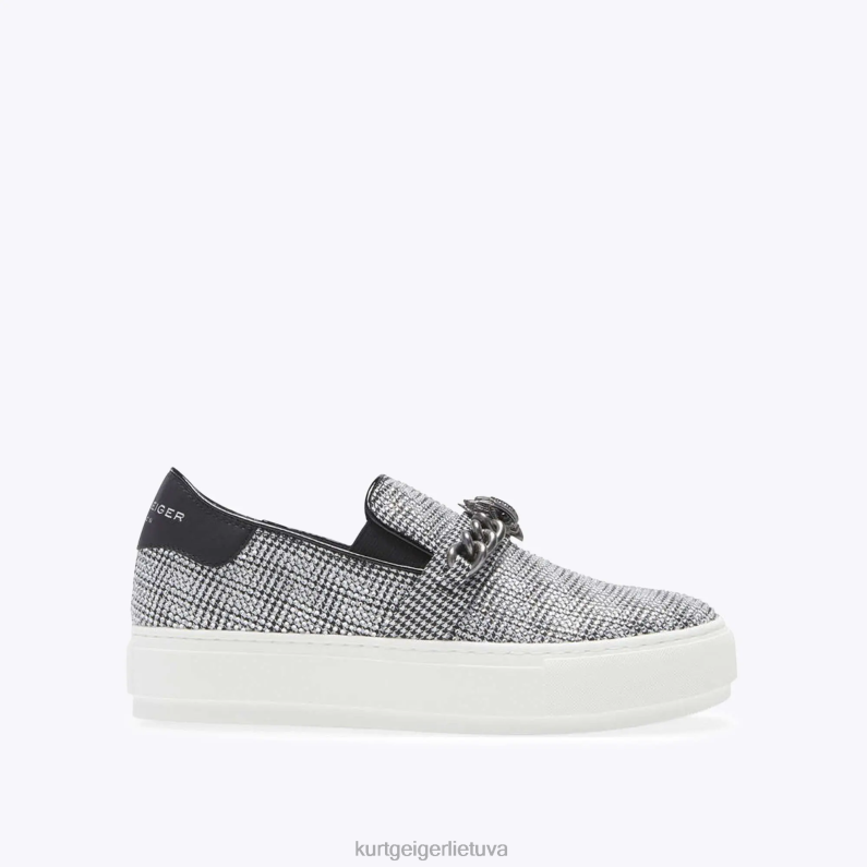 Kurt Geiger moterys london laney chelsea slip on T2T28376 sidabras | avalynė