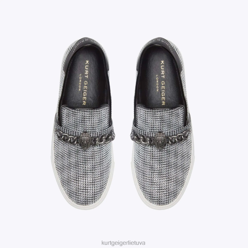 Kurt Geiger moterys london laney chelsea slip on T2T28376 sidabras | avalynė