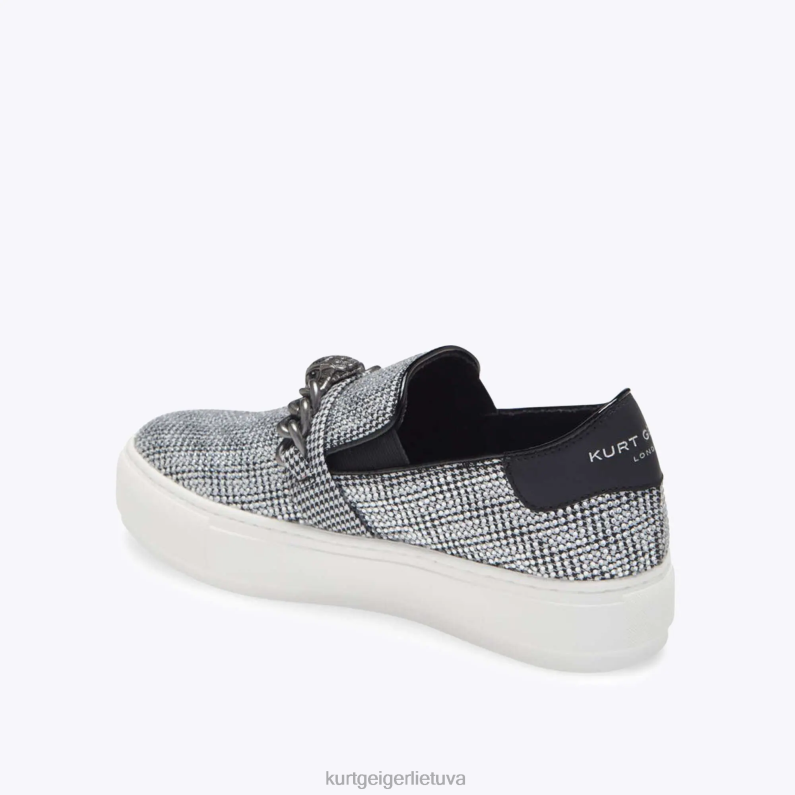 Kurt Geiger moterys london laney chelsea slip on T2T28376 sidabras | avalynė