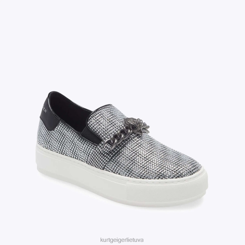 Kurt Geiger moterys london laney chelsea slip on T2T28376 sidabras | avalynė