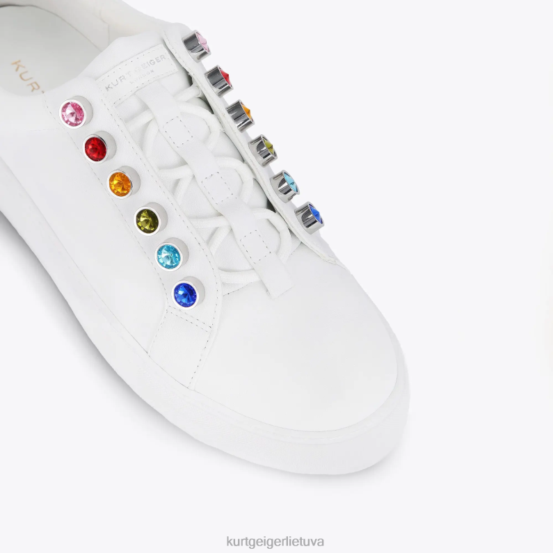 Kurt Geiger moterys londonas livia chunky vaivorykštė T2T28184 baltos šukos | avalynė