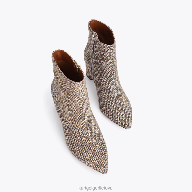 Kurt Geiger moterys londono burlingtono kulkšnies batai T2T28306 smėlio spalvos | avalynė