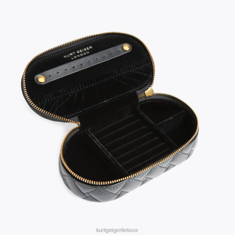 Kurt Geiger moterys Londono Kensingtono papuošalų dėklas T2T28561 juodas | krepšiai