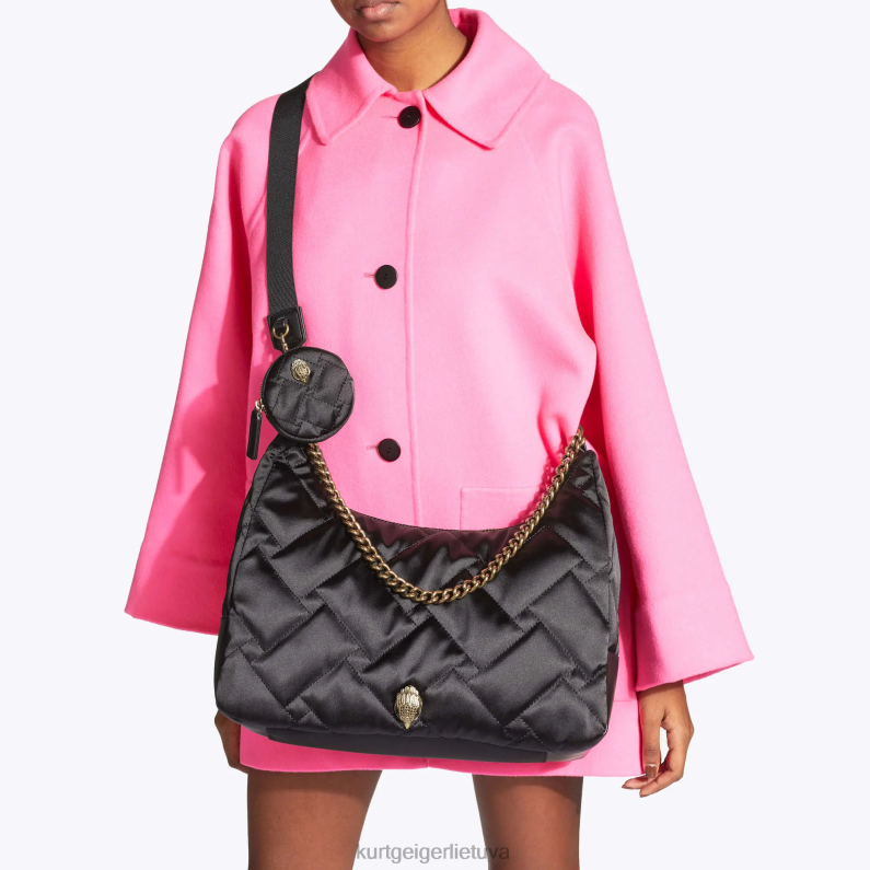 Kurt Geiger moterys Londone perdirbtas didelis valkata T2T28281 juodas | krepšiai