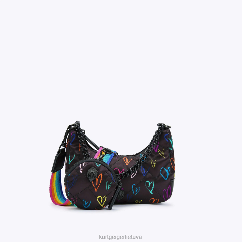 Kurt Geiger moterys Londone perdirbtas mažas daugiafunkcis kėbulas T2T28279 juodas kitas | krepšiai