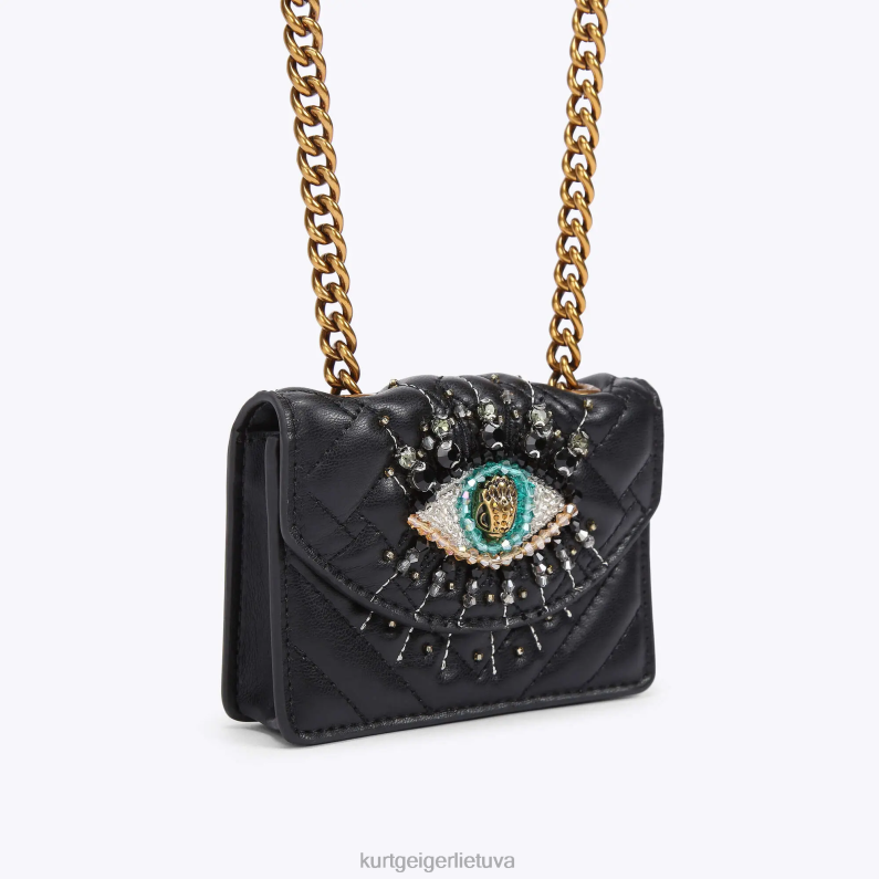 Kurt Geiger moterys Londono mikro Kensingtono akis T2T2853 juodas | krepšiai