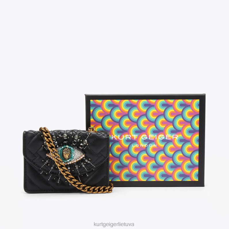 Kurt Geiger moterys Londono mikro Kensingtono akis T2T2853 juodas | krepšiai