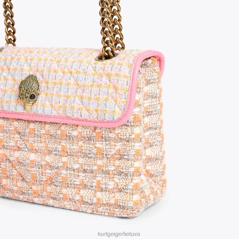 Kurt Geiger moterys Londono tvido kensington krepšys T2T289 oranžinė | krepšiai