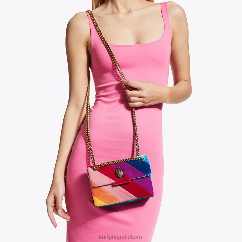 Kurt Geiger moterys Londono aksominis mini Kensingtonas T2T2824 daug/kita | krepšiai