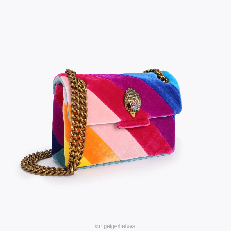 Kurt Geiger moterys Londono aksominis mini Kensingtonas T2T2824 daug/kita | krepšiai