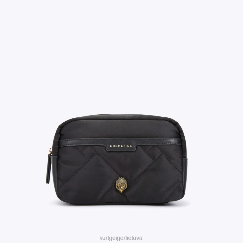 Kurt Geiger moterys Londono perdirbtas kosmetikos maišelis T2T28280 juodas | krepšiai
