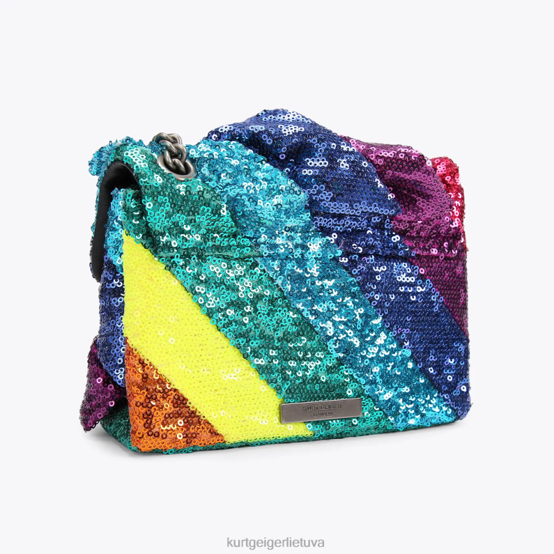 Kurt Geiger moterys londono blizgučiai raukiniai mini Kensington T2T2822 daug/kita | krepšiai