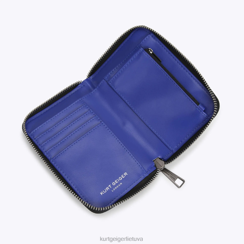 Kurt Geiger moterys Londonas maža nailono piniginė su užtrauktuku T2T28559 mėlyna | krepšiai